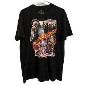 Halloween Horror Nights Killer Klowns Black T Shirt Tee Top Women's Size Large